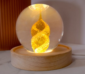 Memory Orb Wooden Base